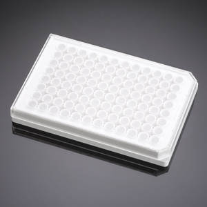 Corning BioCoat Poly-D-Lysine 96 Well White/Opaque Flat Bottom TC-Treated Microplate, with Lid, 5/Pa