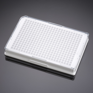 Corning BioCoat Poly-D-Lysine 384 Well White/Clear Flat Bottom TC-Treated Microplate, with Lid, 5/Ca