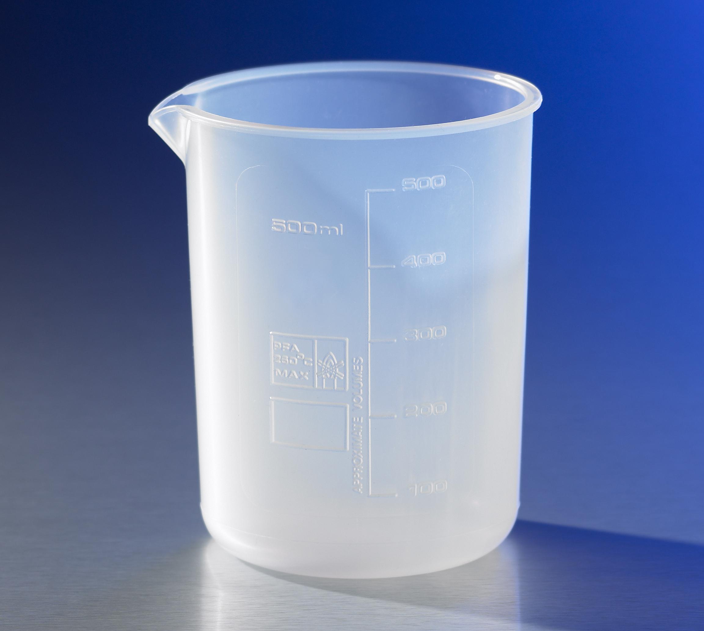 BEAKER,500ML,PLASTIC,LOW FORM,A,1/6；该产品不拆零出售;停产 不销售