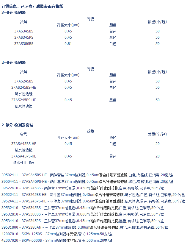 东洋ADVANTEC 微生物检测器37mm37AS245PS-HE