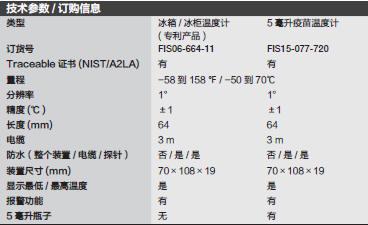 Fisherbrand_06-664-11_Traceable 温度计_-50~70℃ 冰箱/冰柜温度计