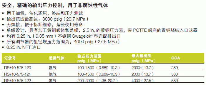 Fisherbrand_10-575-122_高压单级稳压器_ 氦气