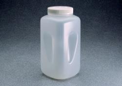 耐洁/Nalgene_2123-0010_大广口方形瓶_HDPE  4L 白色PP螺旋盖