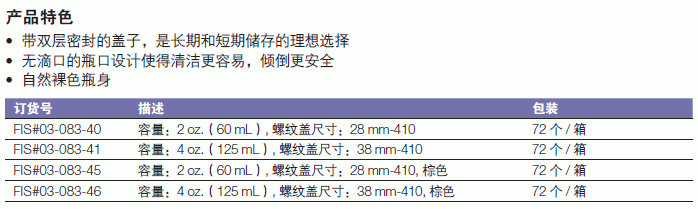 惠顿/wheaton_03-083-46_Wheaton? 防渗漏广口HDPE瓶_HDPE  125ml  圆形  广口  琥珀色